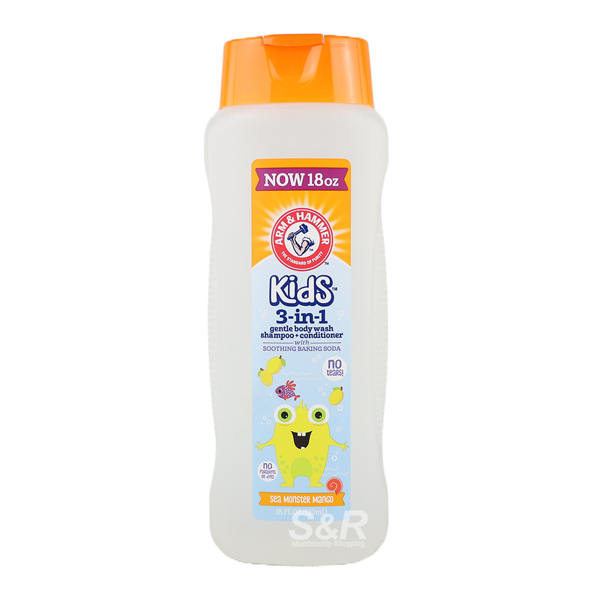 Arm & Hammer Kids 3-in1 Mango Bodywash Shampoo and Conditioner 532mL